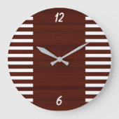 The Gridiron Stripe Athletic Wall Clock Große Wanduhr (Vorderseite)