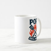 The Grill Master Bbq Father's Day Grandpa Grilling Kaffeetasse (VorderseiteRechts)