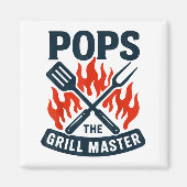 The Grill Master Bbq Father's Day Grandpa Grilling Magnet (Vorne)