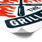 The Grill Master Bbq Father's Day Grandpa Grilling Poster (Ecke)