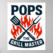 The Grill Master Bbq Father's Day Grandpa Grilling Poster (Vorne)