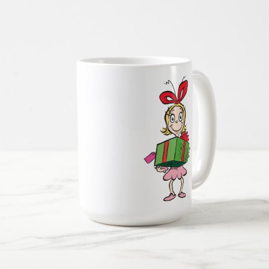 The Grinch | Cindy-Lou Who - Holding Present Kaffeetasse (VorderseiteRechts)