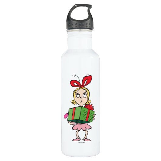 The Grinch | Cindy-Lou Who - Holding Present Trinkflasche (Vorderseite)