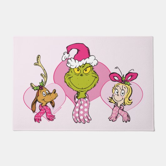 The Grinch Crew in Pink Valentine's Portrait Fußmatte (Vorderseite)