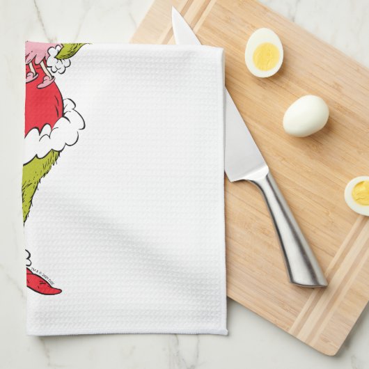 The Grinch Holds Cindy Lou Who Geschirrtuch (Viertel Falte)