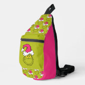 The Grinch in Pink Santa Hat Crossbody Bag (Rechte Ecke)