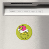 The Grinch in Pink Santa Hat Magnet (In Situ (Geschirrspüler))