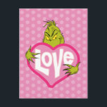 The Grinch | Love Pink Heart Postkarte<br><div class="desc">The holidays will not be complete without The Grinch!  HOW THE GRINCH STOLE CHRISTMAS is a classic story of a town called Who-ville and how the Christmas spirit can melt even the coldest of hearts.</div>