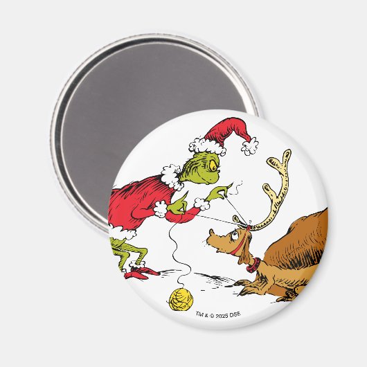 The Grinch Prepares Max the Reindeer Magnet (Vorderseite/Rückseite)
