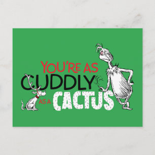 The Grinch   You're as Cuddly as a Cactus Quote Postkarte