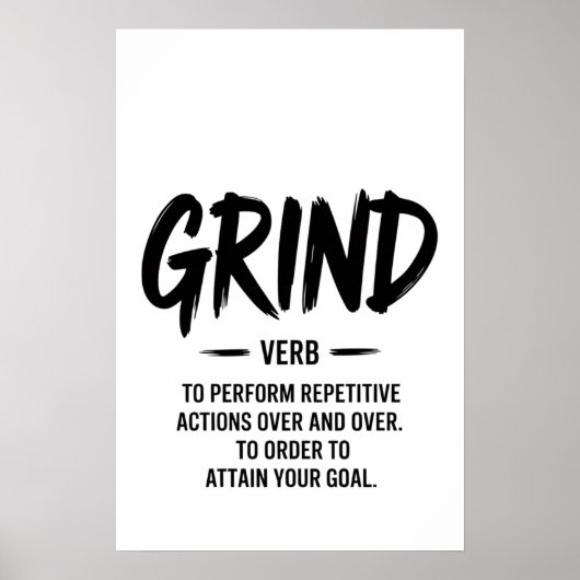 The Grind Definition Poster (Vorne)
