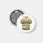 The Grind Never Lies Gold Motivational Design Magnet (Vorderseite/Rückseite)