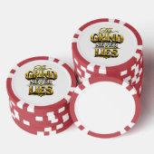 The Grind Never Lies Gold Motivational Design Pokerchips (Stapel)