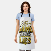 The Grind Never Lies Gold Motivational Design Schürze (Getragen)