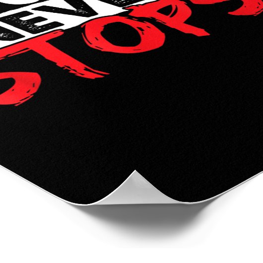 The Grind Never Stops Motivation Insrational Quote Poster (Ecke)