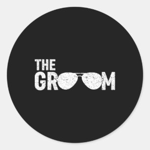 The Groom Sungles Brautparty Wedding Bachelor P Runder Aufkleber
