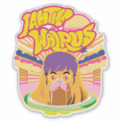 The Groovy Walrus - Retro Rock Vibes Aufkleber (Vorderseite)