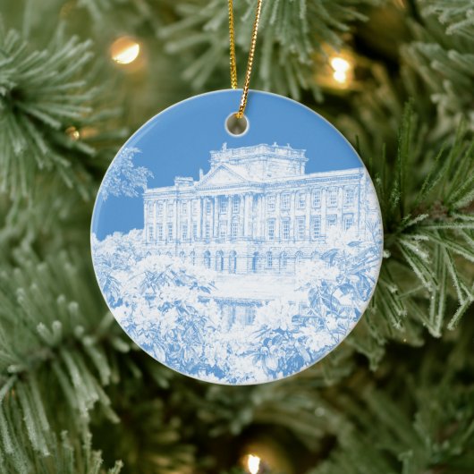 The Grounds at Pemberley (Blue & White) - Keramik Ornament (Baum)