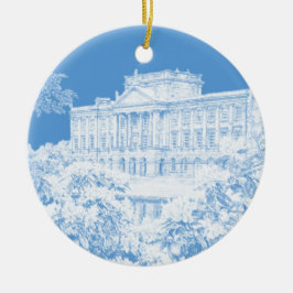 The Grounds at Pemberley (Blue & White) - Keramik Ornament