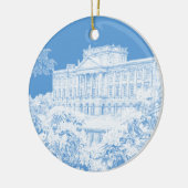 The Grounds at Pemberley (Blue & White) - Keramik Ornament (Links)