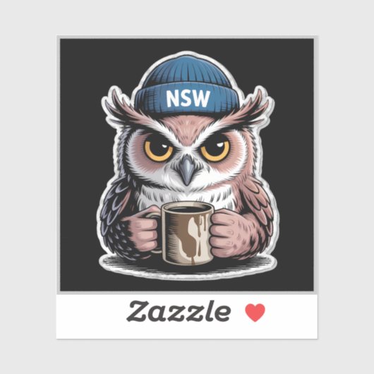 The Grumpy Owl - Daily Grind Aufkleber (Blatt)