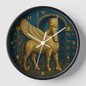 The Guardian Lamassu Wall Clock Uhr (Vorderseite)
