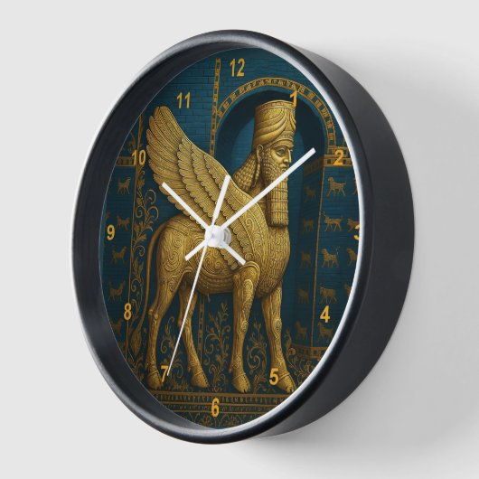 The Guardian Lamassu Wall Clock Uhr (Winkel)