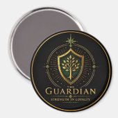 The Guardian Stier Archetyp Kreis Magnet (Vorderseite/Rückseite)