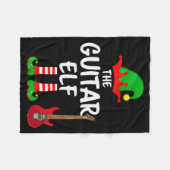 The Guitar Elf Matching Family Christmas  Fleecedecke (Vorderseite (Horizontal))