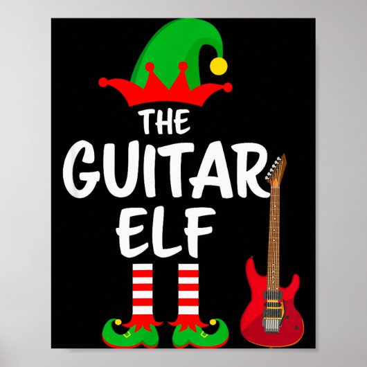 The Guitar Elf Matching Family Christmas  Poster (Vorne)