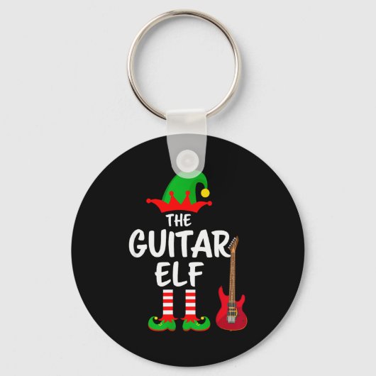 The Guitar Elf Matching Family Christmas Schlüsselanhänger (Vorderseite)