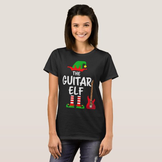 The Guitar Elf Matching Family Christmas  T-Shirt (Vorne ganz)