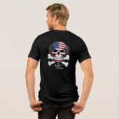 The Gulf of America Skull and Crossbones Salt Gear Tri-Blend Shirt (Rückseite voll)