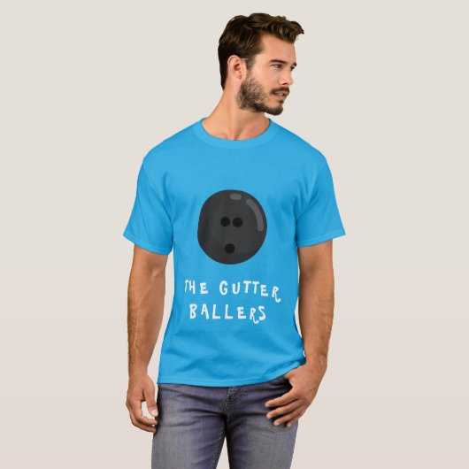 "The Gutter Ballers" Funny Bowling Team Name T-Shirt (Vorne ganz)