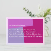 The Gynecologist guards Dankeskarte (Stehend Vorderseite)