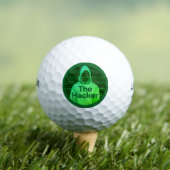 'The Hacker' Golfer: Funny Cyber Theme Custom Text Golfball (Insitu T-Shirt)