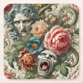 The Hag & the Howl – Gothic Victorian Rechteckiger Pappuntersetzer