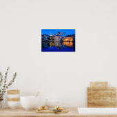The Hague skyline at blue hour poster (Küche)