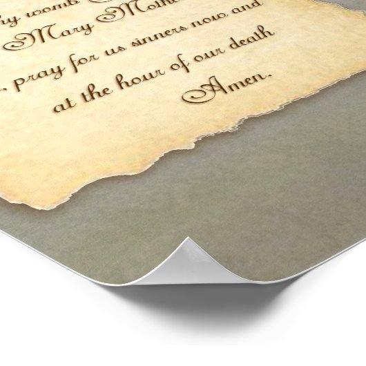 The Hail Mary Poster (Ecke)