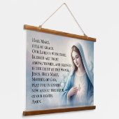 The Hail Mary Wandteppich Mit Holzrahmen (Gewinkelt)