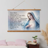 The Hail Mary Wandteppich Mit Holzrahmen (Schlafzimmer)