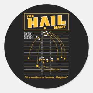 The Hail Mary - Washington Runder Aufkleber