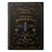 The Halloween Book of Zaubers Spiral Goth Notebook Notizblock (Vorderseite)