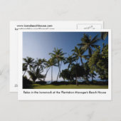 The hammock at the Plantation Manager's House Postkarte (Vorne/Hinten)