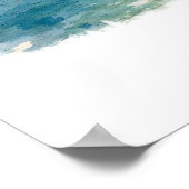 The Hamptons New York Poster, Wasserfarbe, Maßgesc Poster (Ecke)