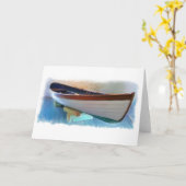 The Hand Crafted Boat Painting Gallery Note Card Karte (Gelbe Blume)