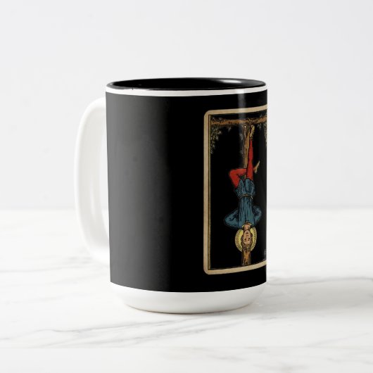 The Hanged Man Tarot Zweifarbige Tasse (Vorderseite Links)