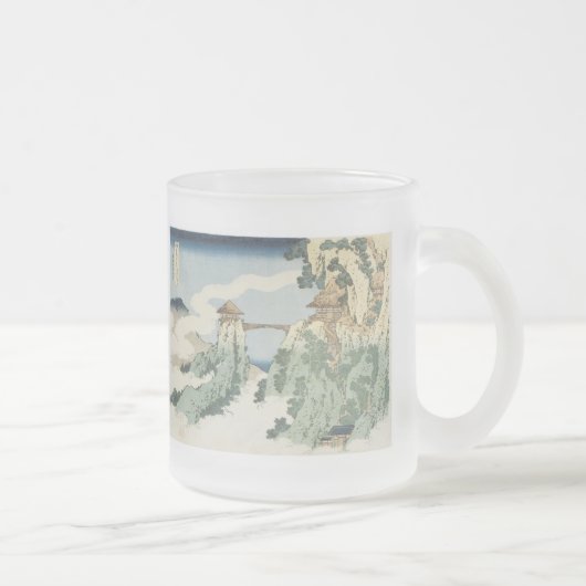 The Hanging Cloud Bridge, Hokusai, 1834 Tasse (Rechts)