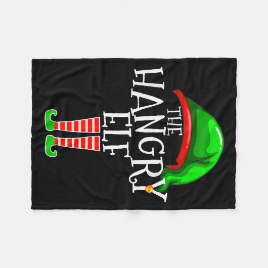 The Hangry Elf Family Matching Group Christmas Fun Fleecedecke (Vorderseite (Horizontal))