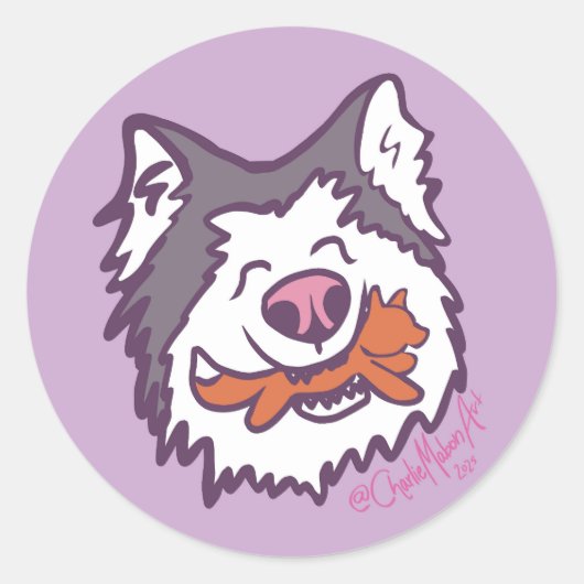 The happiest hoosker round sticker sheet (Vorderseite)